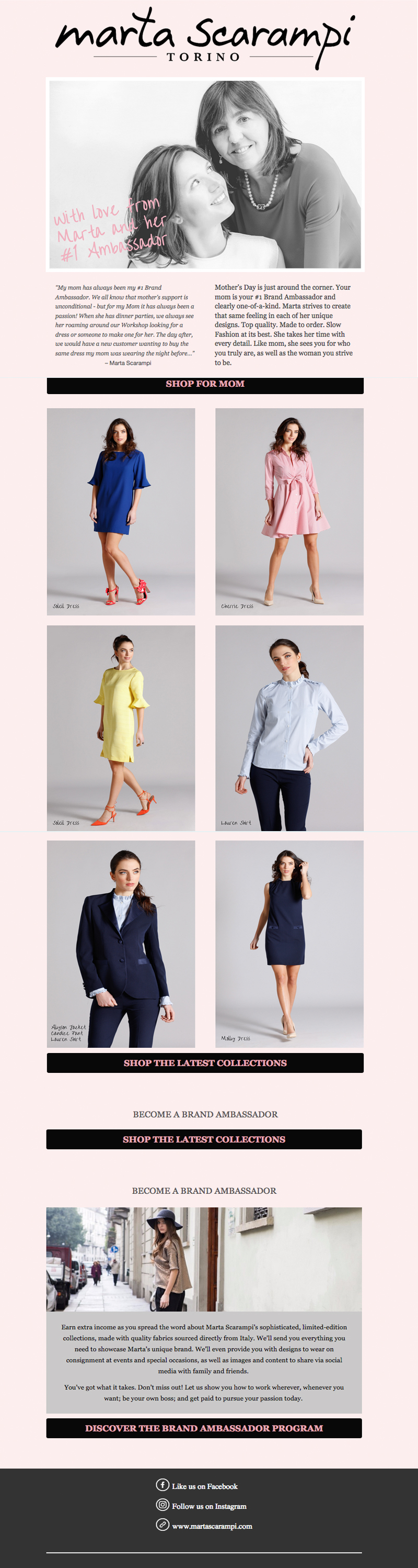 Marta Scarampi Mother's Day Email